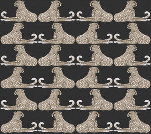 Reclining Cheetahs Black Peel & Stick Wallpaper by York Wallcoverings