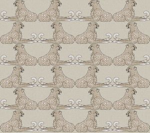 Reclining Cheetahs Taupe Peel & Stick Wallpaper by York Wallcoverings