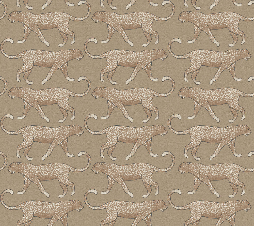 Big Cat Walk Brown Peel & Stick Wallpaper by York Wallcoverings Wildlife Covers about 45 square feet 27-in by 20-ft long roll Peel & Stick 24 - Fabric Carolina -
