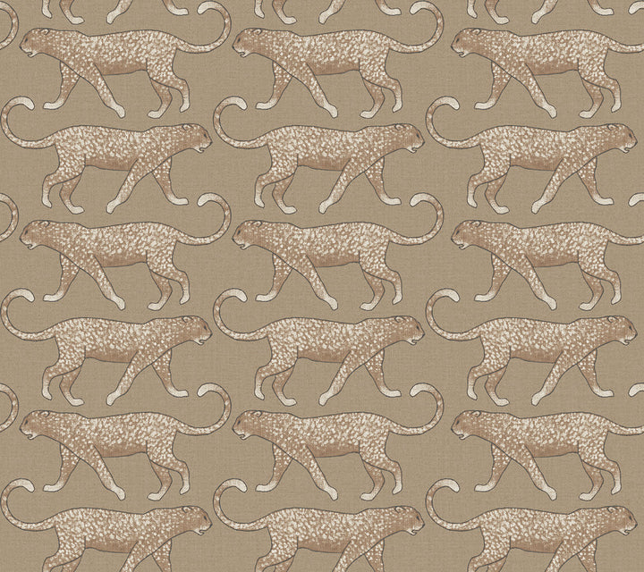 Big Cat Walk Brown Peel & Stick Wallpaper by York Wallcoverings Wildlife Covers about 45 square feet 27-in by 20-ft long roll Peel & Stick 24 - Fabric Carolina -
