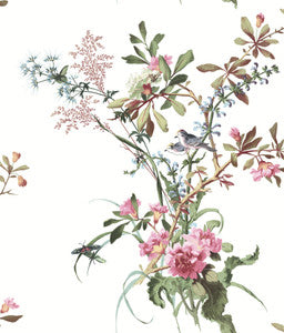 Wild Flowers Rose Peel & Stick Wallpaper by York Wallcoverings