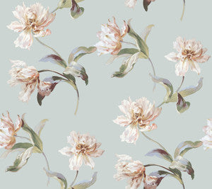 Large Parrot Tulip White Peel & Stick Wallpaper by York Wallcoverings