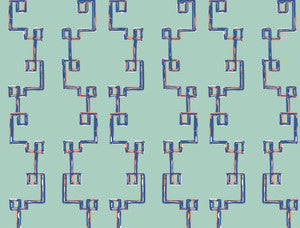 Bamboozled Sky Blue Peel & Stick Wallpaper by Madcap Cottage