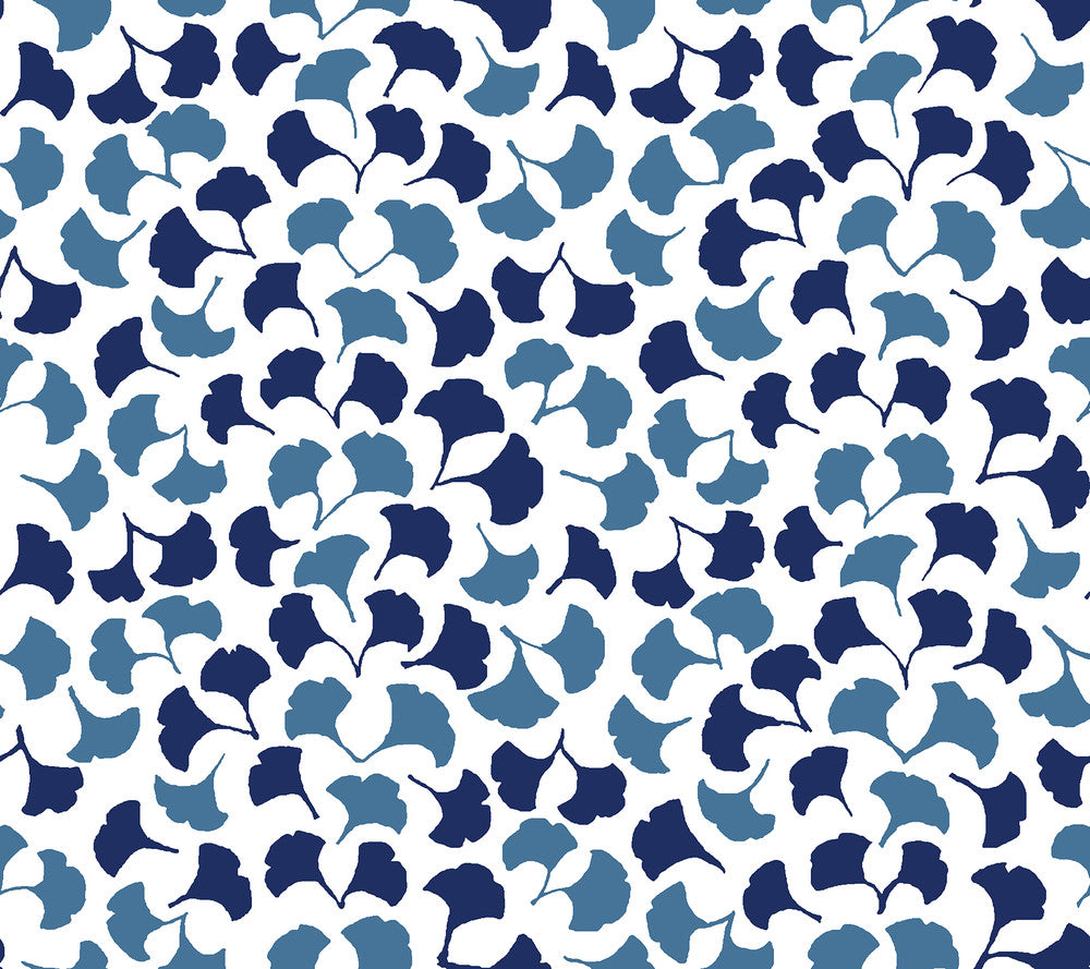 Forest Glade Navy Blue Peel & Stick Wallpaper by Madcap Cottage Madcap Cottage Covers about 45 square feet 27-in by 20-ft long roll Peel & Stick 24 - Fabric Carolina -