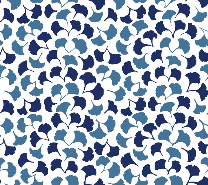 Forest Glade Navy Blue Peel & Stick Wallpaper by Madcap Cottage Madcap Cottage Covers about 45 square feet 27-in by 20-ft long roll Peel & Stick 24 - Fabric Carolina -