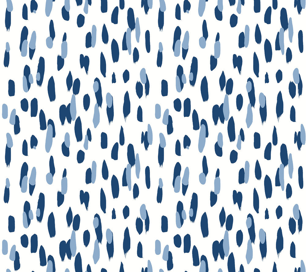 Club House Navy Blue Peel & Stick Wallpaper by Madcap Cottage Madcap Cottage Covers about 45 square feet 27-in by 20-ft long roll Peel & Stick 24 - Fabric Carolina -