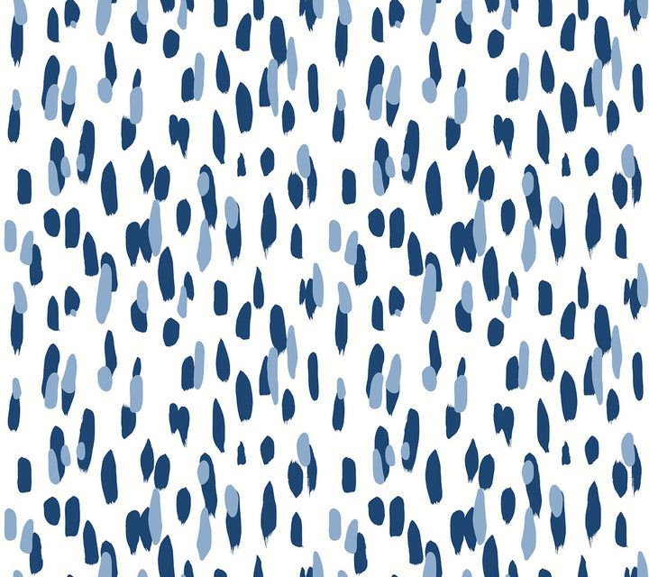 Club House Navy Blue Peel & Stick Wallpaper by Madcap Cottage Madcap Cottage Covers about 45 square feet 27-in by 20-ft long roll Peel & Stick 24 - Fabric Carolina -