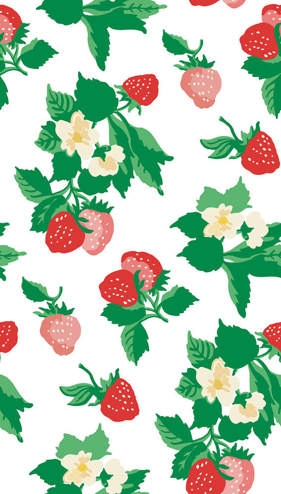 Berry Nice Berry Pink Peel & Stick Wallpaper by Madcap Cottage Madcap Cottage Covers about 34.2 square feet 20.5-in by 20-ft long roll Peel & Stick 36 - Fabric Carolina -