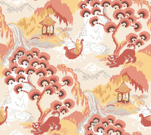 Old Peking Pink Lemonade Peel & Stick Wallpaper by Madcap Cottage