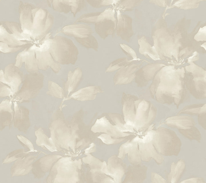 Midnight Blooms Neutral Peel & Stick Wallpaper by Candice Olson Simply Candice Covers about 45 square feet 27-in by 20-ft long roll Peel & Stick 24 - Fabric Carolina -