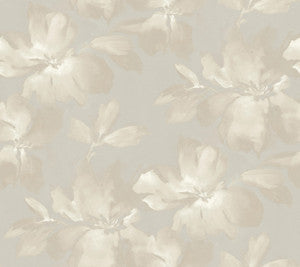 Midnight Blooms Neutral Peel & Stick Wallpaper by Candice Olson
