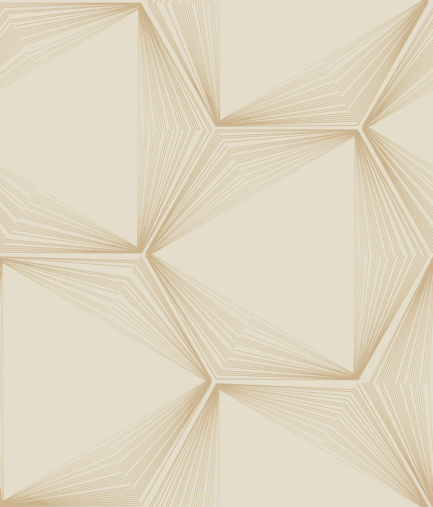 Honeycomb Sand & Gold Peel & Stick Wallpaper by Candice Olson Simply Candice Covers about 34.2 square feet 20.5-in by 20-ft long roll Peel & Stick 24 - Fabric Carolina -