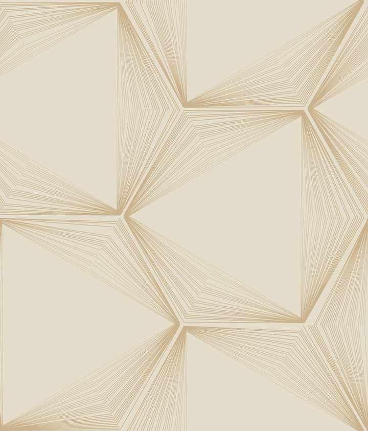 Honeycomb Sand & Gold Peel & Stick Wallpaper by Candice Olson Simply Candice Covers about 34.2 square feet 20.5-in by 20-ft long roll Peel & Stick 24 - Fabric Carolina -
