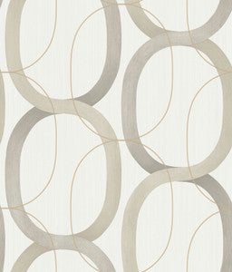 Interlock Light Taupe Peel & Stick Wallpaper by Candice Olson