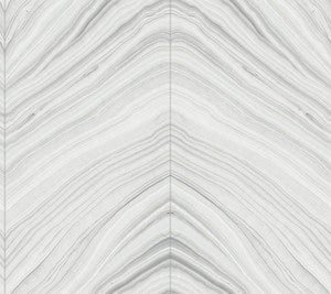 Onyx Strata Sheer Grey Peel & Stick Wallpaper by Candice Olson