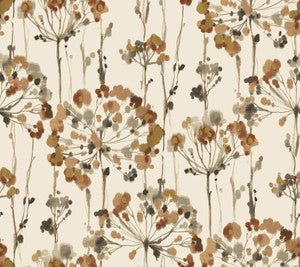 Flourish Burnt Orange Peel & Stick Wallpaper by Candice Olson