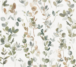 Joyful Eucalyptus Green Peel & Stick Wallpaper by Candice Olson