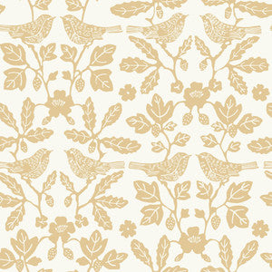 Sparrow & Oak Ochre Yellow Peel & Stick Wallpaper by Erin & Ben