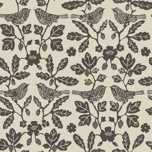 Sparrow & Oak Linen & Charcoal Peel & Stick Wallpaper by Erin & Ben