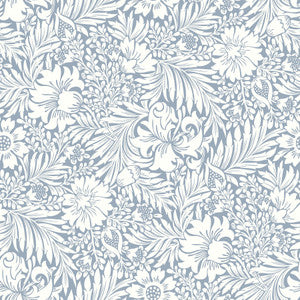 Modern Acanthus Wedgewood Blue Peel & Stick Wallpaper by Erin & Ben