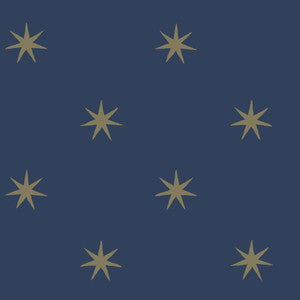 Star Splendor Navy & Gold Peel & Stick Wallpaper by Erin & Ben