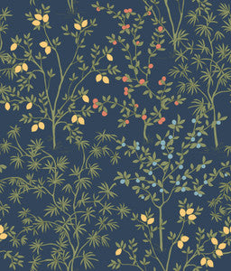 Lemon Grove Navy Peel & Stick Wallpaper by Erin & Ben