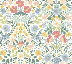 Bramble Garden Pastel Multi Peel & Stick Wallpaper by Rifle Paper Co.