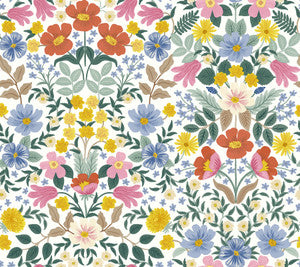 Bramble Garden White Peel & Stick Wallpaper by Rifle Paper Co.