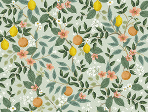 Citrus Grove Mint Peel & Stick Wallpaper by Rifle Paper Co.