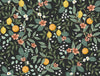 Citrus Grove Peel and Stick Black by Rifle Paper Co. Wallpaper