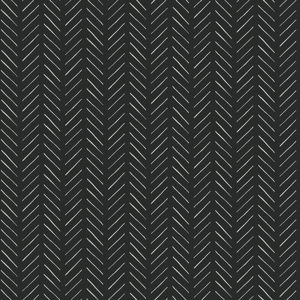 Pick Up Sticks Black Wallpaper by Magnolia Home Magnolia Home Covers about 34.2 square feet 20.5-in by 20-ft long roll Peel & Stick 20.5 - Fabric Carolina -