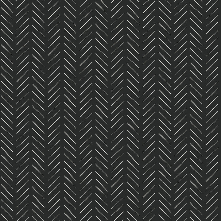 Pick Up Sticks Black Wallpaper by Magnolia Home Magnolia Home Covers about 34.2 square feet 20.5-in by 20-ft long roll Peel & Stick 20.5 - Fabric Carolina -