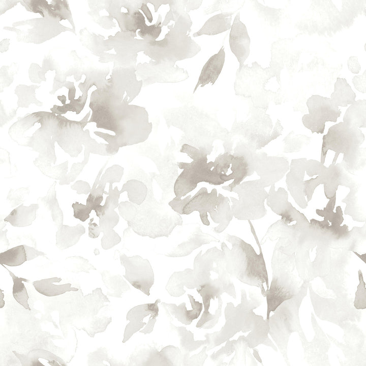 Renewed Floral Neutral Wallpaper by Magnolia Home Magnolia Home Covers about 34.2 square feet 20.5-in by 20-ft long roll Peel & Stick 20.5 - Fabric Carolina -