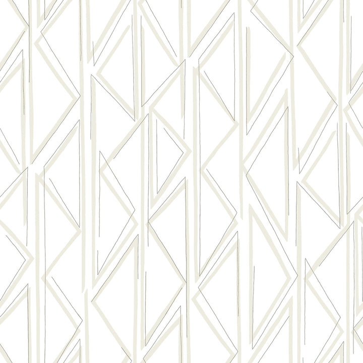 Sideways Sketch Beige Wallpaper by Magnolia Home Magnolia Home Covers about 34.2 square feet 20.5-in by 20-ft long roll Peel & Stick 20.5 - Fabric Carolina -