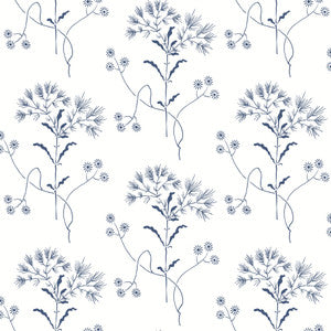 Wildflower Navy Wallpaper by Magnolia Home