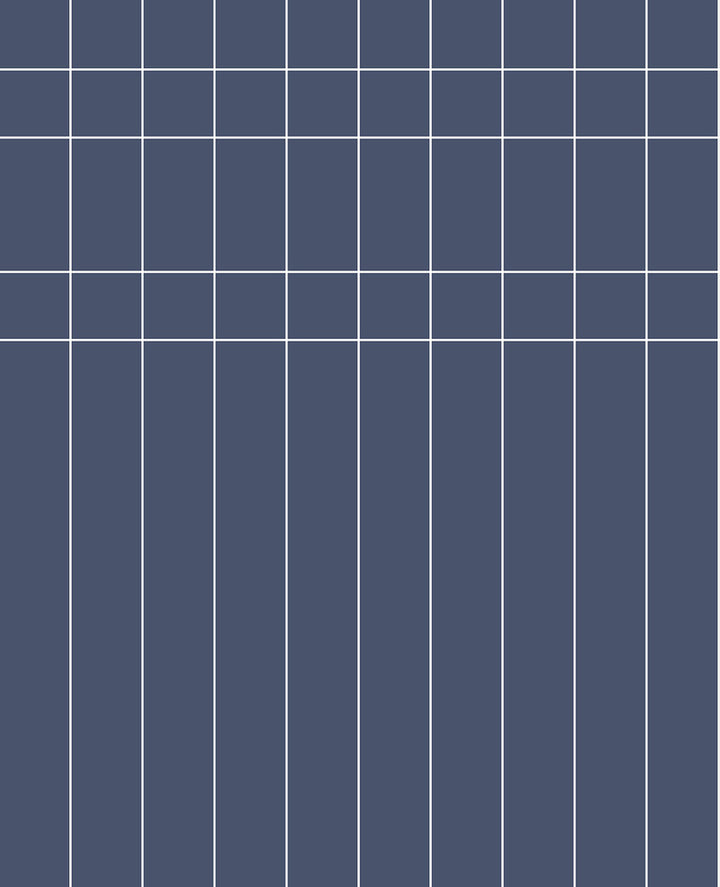 Linear Gridwork Navy Wallpaper by Magnolia Home Magnolia Home Covers about 34.2 square feet 20.5-in by 20-ft long roll Peel & Stick 25.25 - Fabric Carolina -