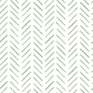 Painted Herringbone Fern Peel & Stick Wallpaper by York Wallcoverings