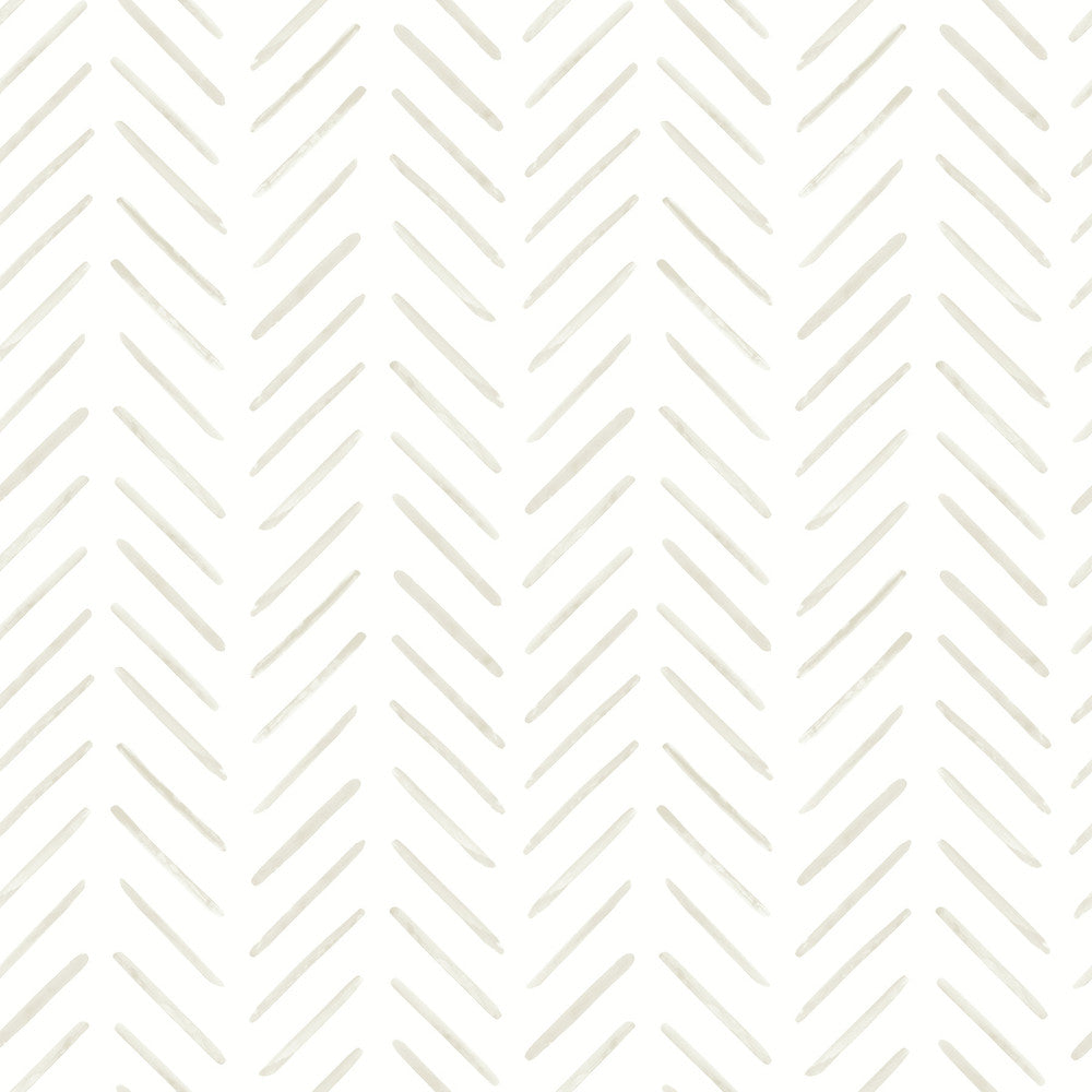 Painted Herringbone Sand Peel & Stick Wallpaper by York Wallcoverings Watercolor Botanicals Covers about 34.2 square feet 20.5-in by 20-ft long roll Peel & Stick 20.5 - Fabric Carolina -