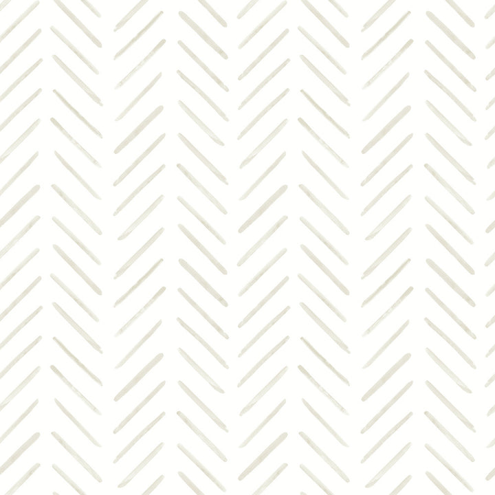 Painted Herringbone Sand Peel & Stick Wallpaper by York Wallcoverings Watercolor Botanicals Covers about 34.2 square feet 20.5-in by 20-ft long roll Peel & Stick 20.5 - Fabric Carolina -