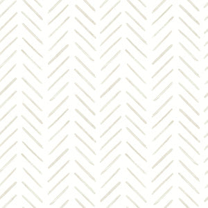 Painted Herringbone Sand Peel & Stick Wallpaper by York Wallcoverings