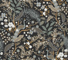 Peacock Garden Peel and Stick Black by Rifle Paper Co. Wallpaper