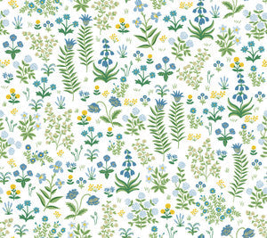 Menagerie Garden Peel and Stick Blue Multi by Rifle Paper Co. Wallpaper