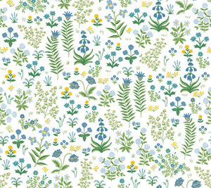 Menagerie Garden Blue Peel & Stick Wallpaper by Rifle Paper Co.