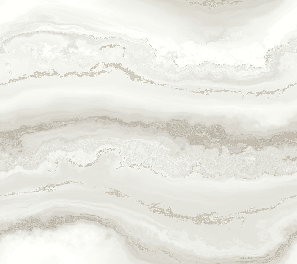 Shifting Sands Salt Grey Peel & Stick Wallpaper by York Wallcoverings Aviva Stanoff Covers about 45 square feet 27-in by 20-ft long roll Peel & Stick 24 - Fabric Carolina -