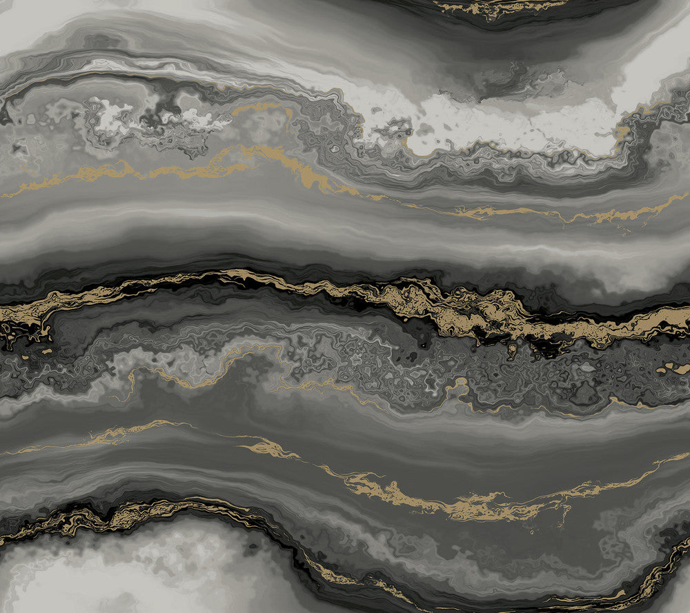 Shifting Sands Onyx Peel & Stick Wallpaper by York Wallcoverings Aviva Stanoff Covers about 45 square feet 27-in by 20-ft long roll Peel & Stick 24 - Fabric Carolina -