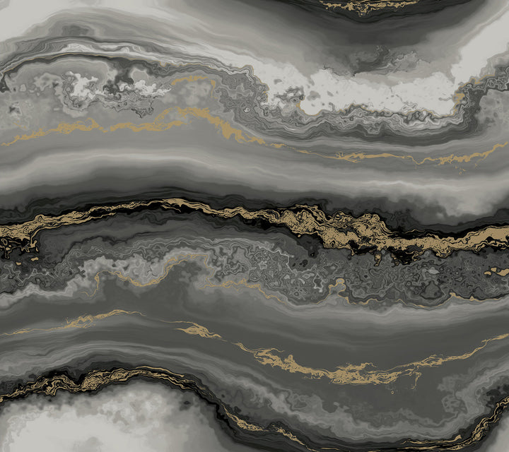 Shifting Sands Onyx Peel & Stick Wallpaper by York Wallcoverings Aviva Stanoff Covers about 45 square feet 27-in by 20-ft long roll Peel & Stick 24 - Fabric Carolina -