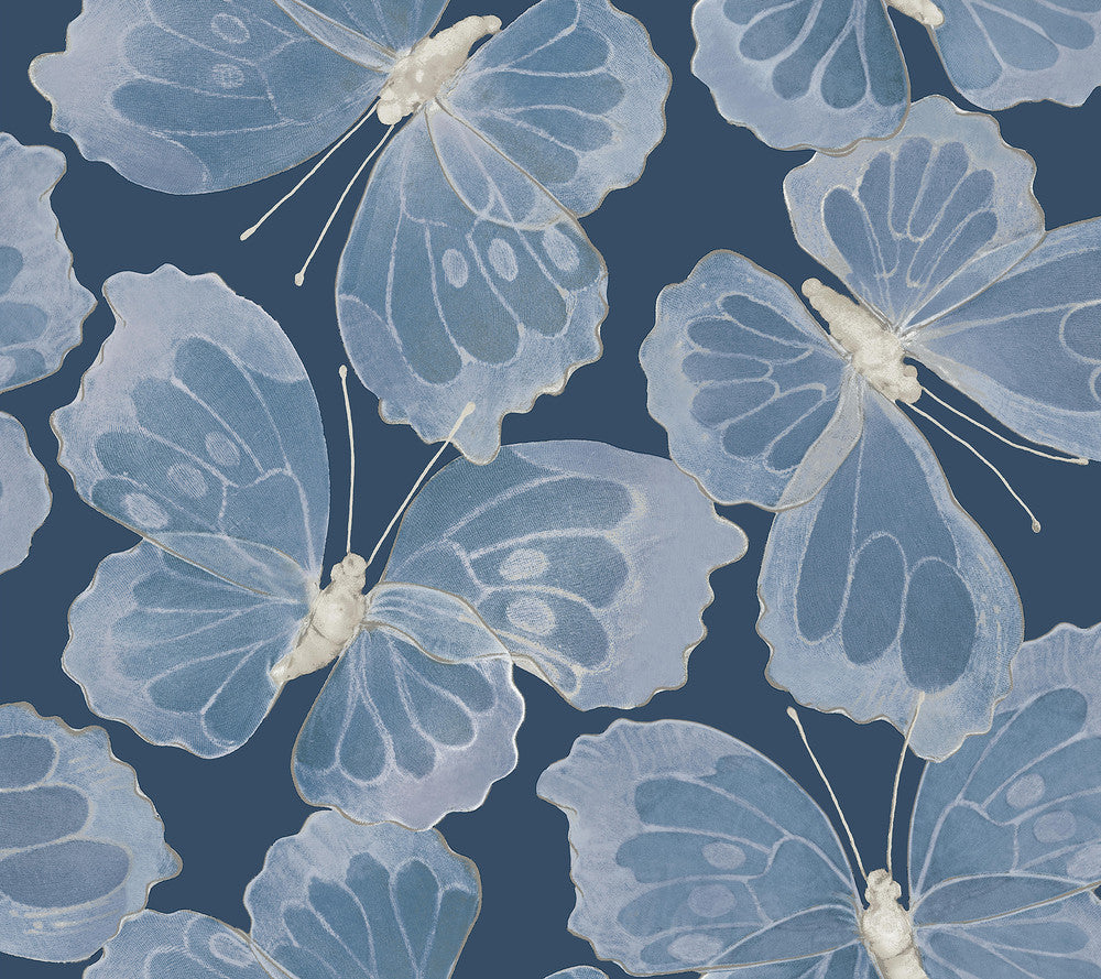 Monarch Pewter Peel & Stick Wallpaper by York Wallcoverings Aviva Stanoff Covers about 45 square feet 27-in by 20-ft long roll Peel & Stick 24 - Fabric Carolina -