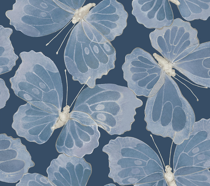 Monarch Pewter Peel & Stick Wallpaper by York Wallcoverings Aviva Stanoff Covers about 45 square feet 27-in by 20-ft long roll Peel & Stick 24 - Fabric Carolina -
