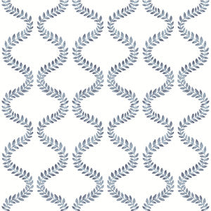Florentine Blue Vine Trellis Peel & Stick Wallpaper by York Wallcoverings