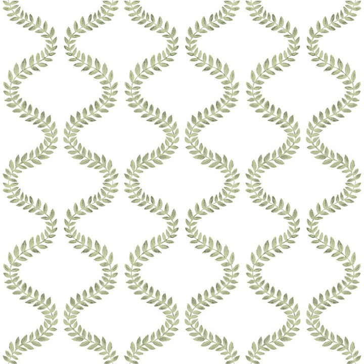 Florentine Green Vine Trellis Peel & Stick Wallpaper by York Wallcoverings Mirth Studios Covers about 34.2 square feet 20.5-in by 20-ft long roll Peel & Stick 20.5 - Fabric Carolina -